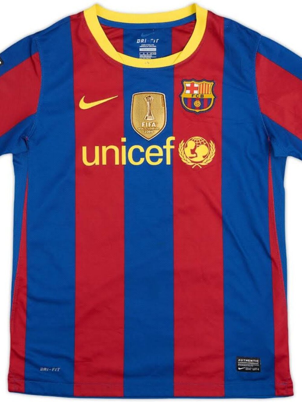 RARE Nike FC Barcelona Home Jersey Dry Fir Ronaldinho Size 7/8